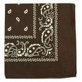 thumbnail image 2 of 12Pcs Bandanas 100% Cotton Double Sided Paisley Print Head Wrap Scarf Headband Brown, 2 of 5