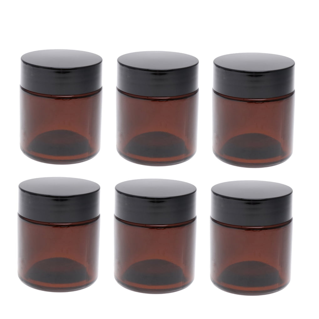 WHAMVOX  6 Pcs Cream Bottle Travel Toiletries Container Bottles Brown