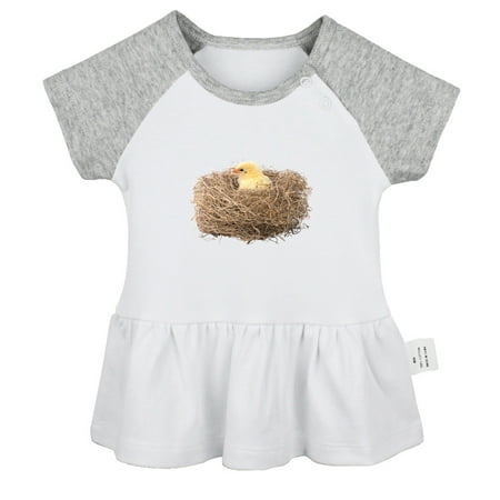 

Nature Nest Pattern Dresses For Baby Newborn Babies Skirts Infant Princess Dress 0-24M Kids Graphic Clothes (Gray Raglan Dresses 18-24 Months)