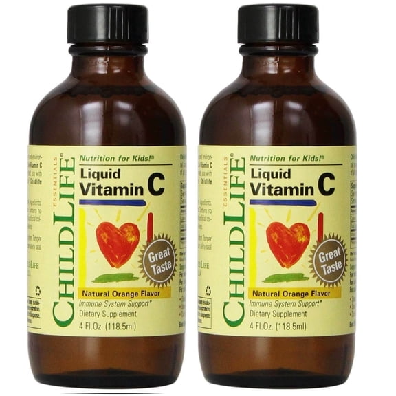 ChildLife - Liquid Vitamin C, Natural Orange Flavor, 4 fl oz (118.5 ml) - 2 Packs