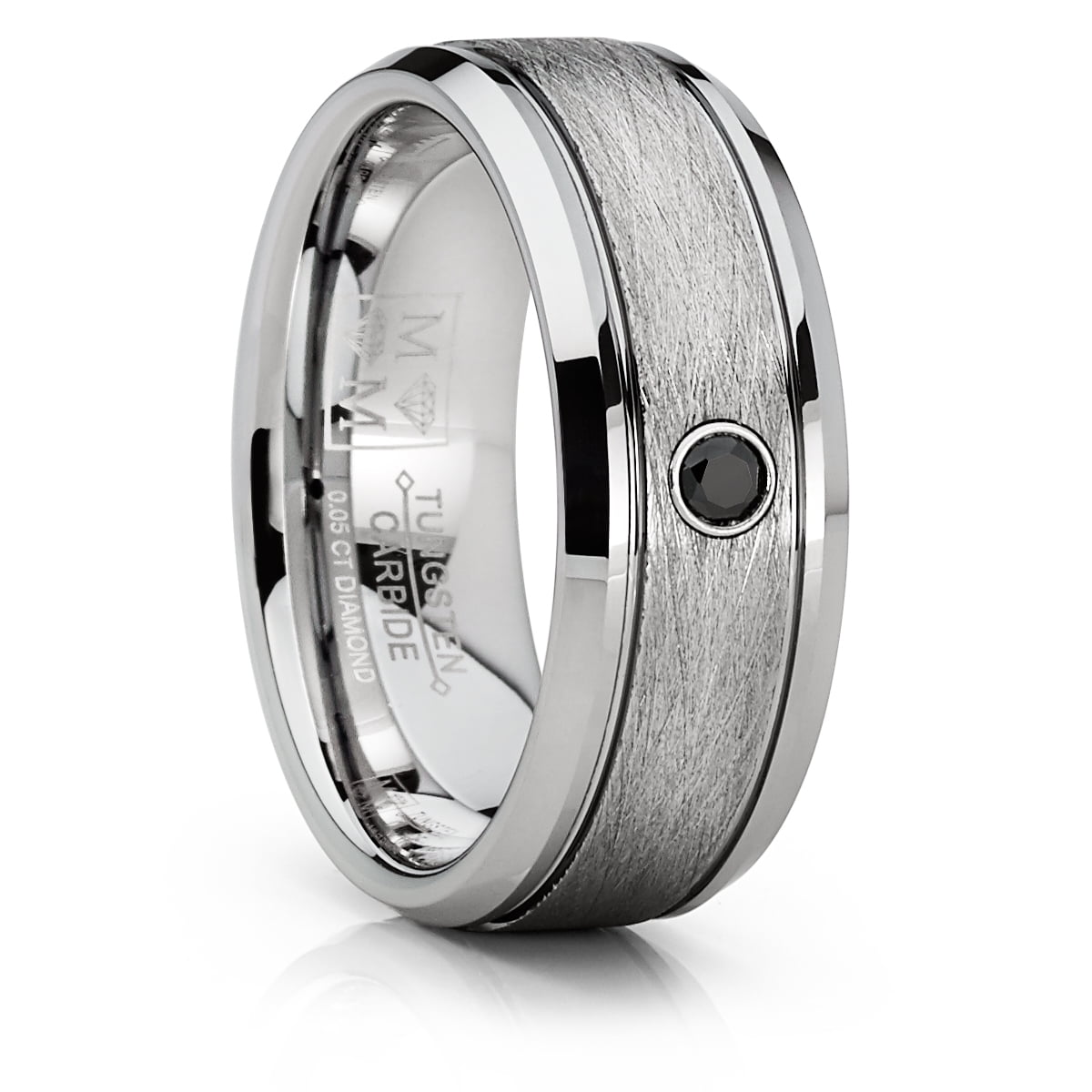 Bridal Wedding Bands Decorative Bands Stainless Steel Brushed Antiqued Textured Ring Size 12