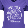 thumbnail image 4 of Inktastic Summer Vacation Mode Myrtle Beach South Carolina Women's V-Neck T-Shirt, 4 of 5