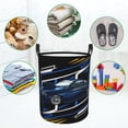 thumbnail image 4 of XMXT Collapsible Laundry Basket, Blue Racing Car Pattern Waterproof Laundry Hampers Storage Baskets Dirty Clothes Hamper, 40L, 4 of 8