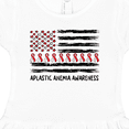 thumbnail image 3 of Inktastic Aplastic Anemia Awareness Red and White Ribbons and Flag Girls Toddler Dress, 3 of 4
