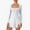 White, variant on Dpytoraw Women's Square Neck Bustier Long Sleeve Slit Flare Mini Dress Women’s Work Office Appropriate Dresses