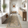 thumbnail image 2 of Hallway Runner Rug Boho Washable Non-Slip Carpet for Kitchen Entryway Laundry Bedroom, Room Decor, Home Decor, Ultra-Thin Runners Vintage Distressed Accent Rug, 2 x 10 ft, Dark Coffee, 1 Pack, 2 of 6