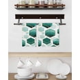 thumbnail image 3 of Turquoise Marble Kitchen Dish Towels for Drying Dishes Set of 4, Gold White Geometric Hexagon Modern Waffle Weave Microfiber Hand Tea Bathroom Towels Quick Dry & Absorbent Towel 15.7x23.6, 3 of 7