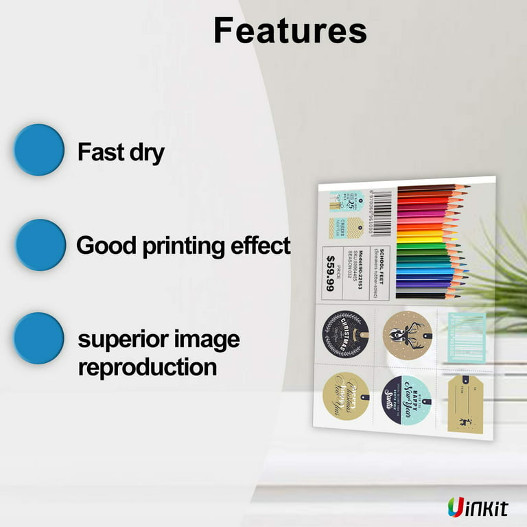 Uinkit Inkjet Transparency Film 8.5x11 30sheets 100% Clear Silk Screen Printing Color Quick-Dry Universal Ohp Overhead Projector Transparencies Paper