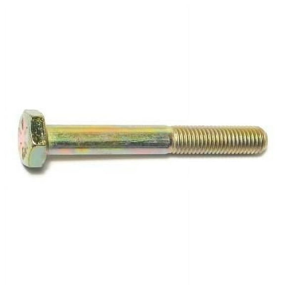 1/4"-28 x 2" Zinc Plated Grade 8 Steel Fine Thread Hex Cap Screws HCS8-079