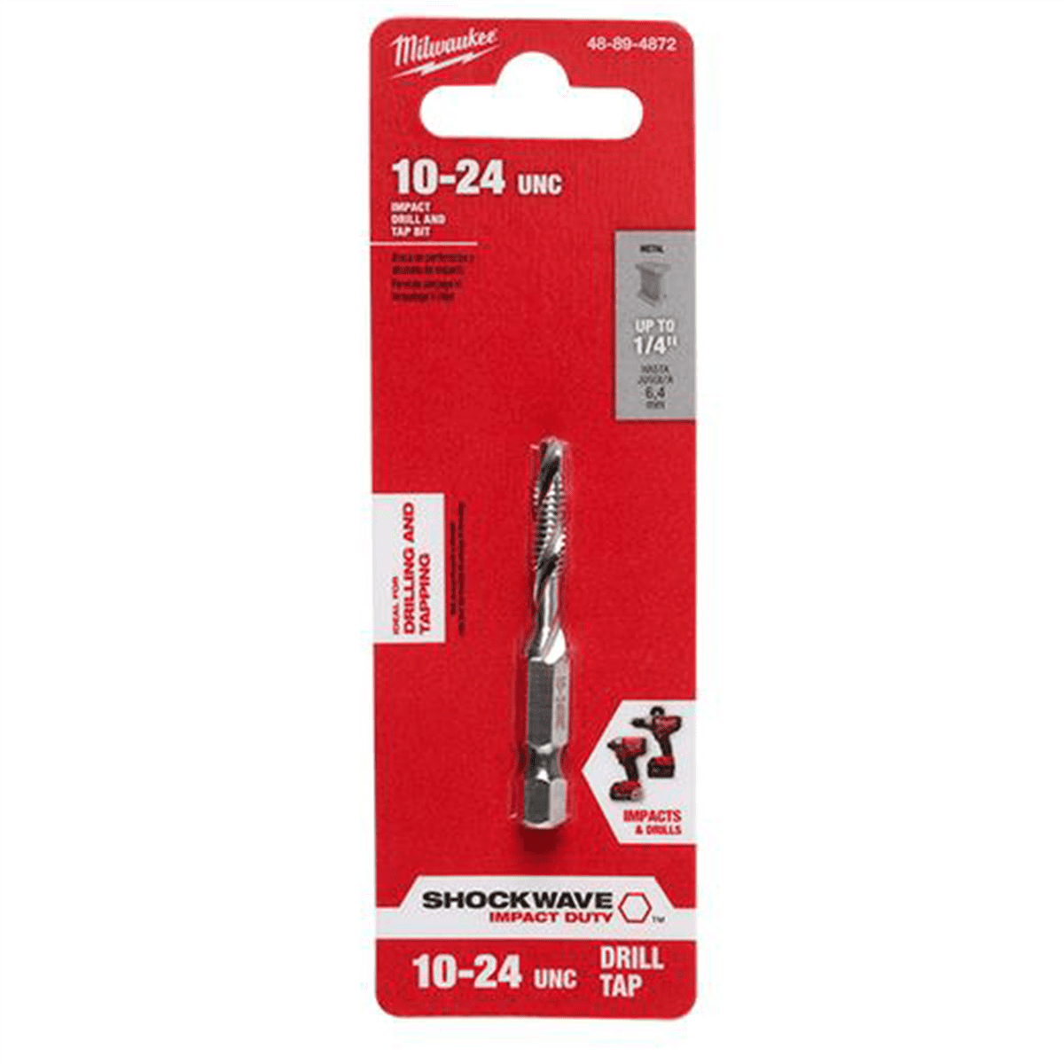 Milwaukee Tool SHOCKWAVE 10-24 Impact Drill Tap