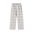 thumbnail image 3 of Men's Casual Pants Men Fashion Leisure Large Plaid Lace Cotton Can Be Worn Outside Pajamas Home Pants Classic, 3 of 5