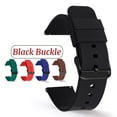 thumbnail image 2 of Correa Deportiva De Silicona Suave 12/14/16/18/19/20/21/22/24 Mm Para Hombres Mujeres Reloj Pulsera Universal Quicj De Liberación Hebilla Negra, 2 of 4