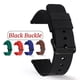 thumbnail image 2 of Correa Deportiva De Silicona Suave 12/14/16/18/19/20/21/22/24 Mm Para Hombres Mujeres Reloj Pulsera Universal Quicj De Liberación Hebilla Negra, 2 of 4