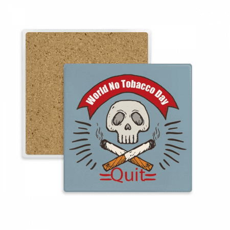 

Logo l No Tobacco Day Coaster Cup Mat Mug Subplate Holder Insulation Stone
