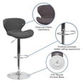 thumbnail image 4 of Bowery Hill 33'' Contemporary Faux Leather Adjustable Bar Stool in Black, 4 of 8