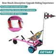 thumbnail image 3 of Gotrax Hoverboard Go Kart Attachment for 6.5” to 10” Hoverboards, Adjustable Frame & Handlebar, Hoverboard Seat Accessory for Kids and Adults,Pink, 3 of 7