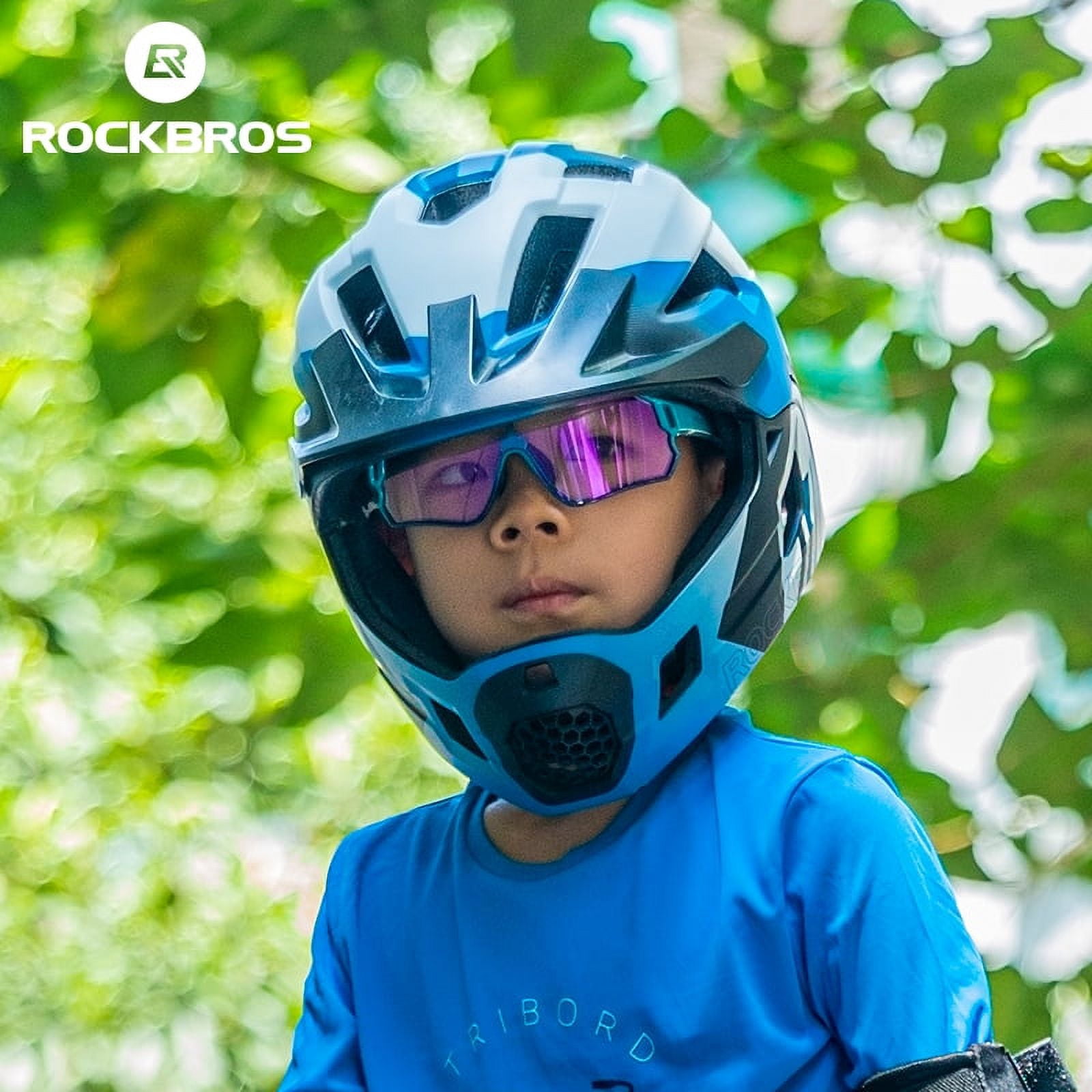 ROCKBROS Kids Wrap Sports Shield Baseball Cycling Sunglasses MultiColor 8-14 age