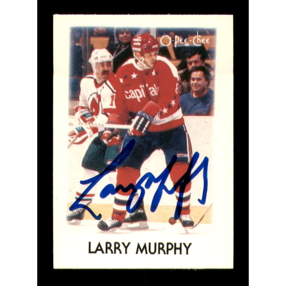 Larry Murphy Autographed 1987-88 O-Pee-Chee Minis Card #31 Washington Capitals SKU #251690