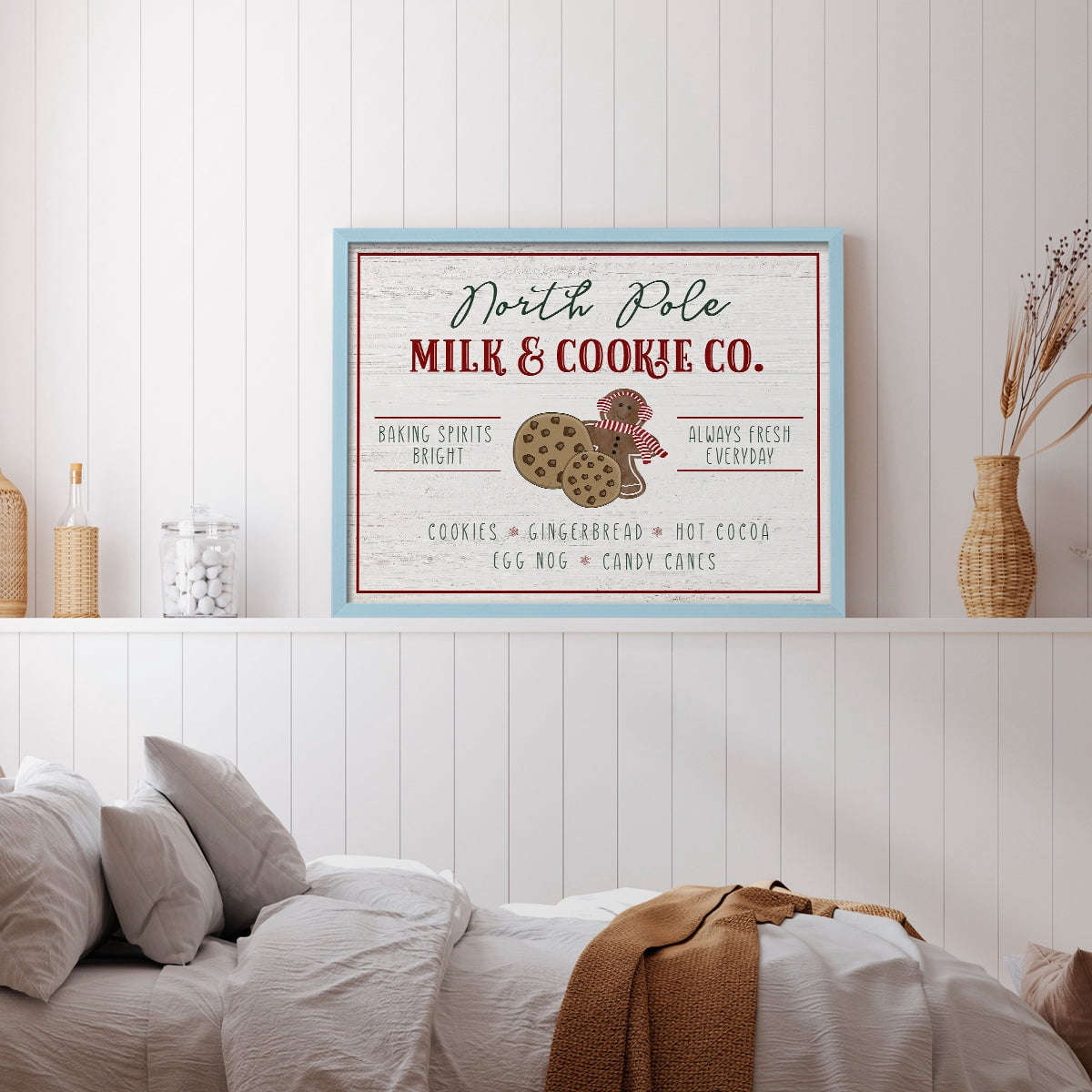 Milk and Cookie Co by Natalie Carpentieri - Restickable Framed Giclée Print