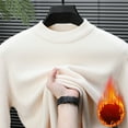 thumbnail image 6 of Yiliang Big and Tall Mens SweatersFall and Winter Long Sleeve Warm and Thermal Top Clothes ,Beige,XL, 6 of 6
