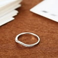 thumbnail image 6 of Brilliant Round Moissanite Eternity Band, Moissanite Wedding Band, Diamond Band, Promise Ring, Stackable Ring, D-VVS1, 18K White Gold Plated, 6 of 8