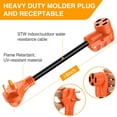 thumbnail image 6 of Nilight 18 inch 30 Amp to 50 Amp RV Plug Adapter Heavy Duty Dogbone Electrical Adapter with Handle 30A Male to 50A Female Cord Adapter 125V/3750W, 6 of 8
