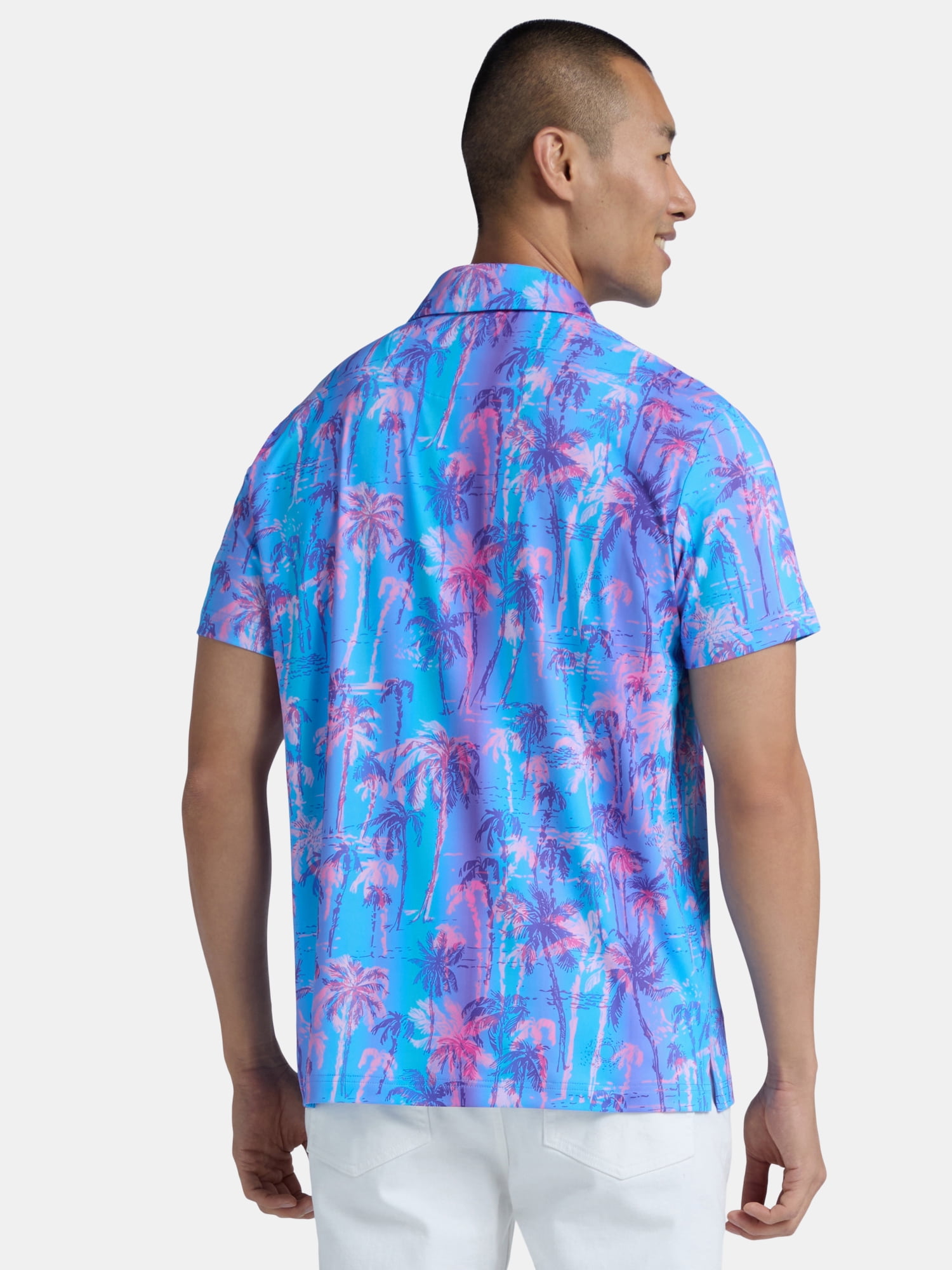 Birdie Bound Men's and Big Men's Novelty Print Golf Polo Shirt, Sizes S-5XL