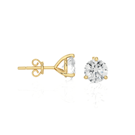 1/4 Carat Diamond Round Stud Earrings for Women in 14k Yellow Gold (G-H SI2-I1 cttw) 3-Prong Martini Setting and Push Back by Privosa Fine Jewelry 1/4 Carat Diamond Round Stud Earrings for Women in 14k Yellow Gold (G-H SI2-I1 cttw) 3-Prong Martini Setting and Push Back by Privosa Fine Jewelry