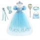 thumbnail image 2 of Ropa de niña de Disney vestido de princesa congelada niñas fiesta Cosplay Elsa disfraz de lentejuelas reina de la nieve cumpleaños carnaval vestido niños Bag3T(110) Gao Jinjia LED, 2 of 2