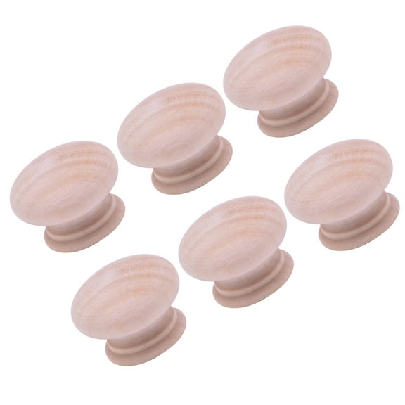 15 PCS Wooden Cabinet Knobs Knob Round Chest of Drawers Child 2.5X3.4cm