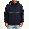 thumbnail image 7 of Men's Sunscreen Jacket Lightweight Breathable Solid Coat Plus Size | Fishing Sun Protection Hoodie Nylon Spandex Quick Dry UPF 50+ Outdoor Hiking Camping Travel | Zenithor,Dark Blue 2XL, 7 of 7