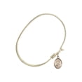 thumbnail image 2 of 7 1/4 inch Oval Eye Hook Bangle Bracelet w/ St. Vitus in Gold-Filled, 2 of 3