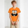 thumbnail image 2 of Ymyiu Toddler Boy Shirt Boys Short Sleeve T-Shirts Kids Casual Summer Crewneck Shirts Fashion Tops Tees Size 11-12 Years(Orange, 11-12 Years), 2 of 4