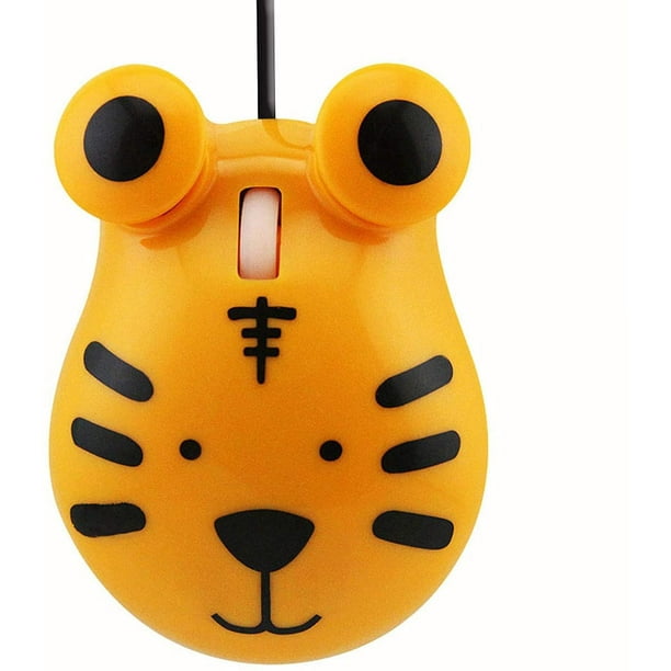 Super Cute Tiger Shape Wired Mouse Cartoon Mini Mouse Novelty
