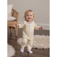 thumbnail image 6 of Spewahor Infant Baby Girls Fall Romper 0 3 6 9 12 18 Months Lace Ruffled Round Neck Long Sleeve Button Down Full Length Waffled Jumpsuit, 6 of 9