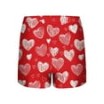 thumbnail image 5 of Tnhcen Women's Valentine Print Button Front Flip Collar Short Sleeve Short Pants Pajama Set Milk Silk 95% Polyester 5% Spandex Sleepwear S-2XL, 5 of 8