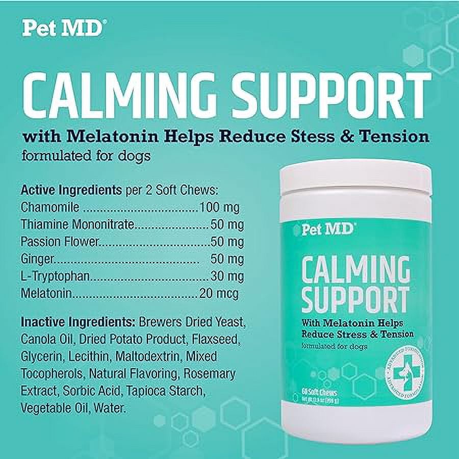 Pet MD Calming Chews for Dogs, 60 ct