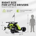 thumbnail image 4 of iYofe 12V Ride on Car for Kids, 360° Spin Drift Racing Go Kart with Powered PU Glowing Wheels, Water Spray Effect with Light, Music, Electric Ride On Toys for Boys Girls Age 3-8, Green, 4 of 8