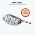 thumbnail image 2 of Cat Litter Scoop, Aluminum Alloy Sifter, Kitty Metal Scooper, Deep Shovel, Long Handle, Poop Sifting, Kitten Pooper Lifter, Durable, Heavy Duty, for Litter Box, 2 of 11