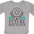 thumbnail image 4 of Inktastic Future Dart Player Dart Board Boys or Girls Long Sleeve Baby Bodysuit, 4 of 5