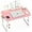 Pink, variant on Laptop Bed Desk Height Adjustable, Bed Laptop Table with USB/Storage Drawer/Cup Holder/Tablet Stand/Book Shelf, Foldable Breakfast Tray Portable for Reading Writing, Bed, Sofa & Floor, Wood