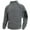 Gray, variant on Pejock Men's Fleece Jacket Half Zip Pullover Long Sleeve Stand Collar Turn Down, Lightweight Warm Windbreak Outdoor Casual Coat, Polyester Solid for Winter Spring Fall