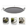 thumbnail image 5 of Kate and Laurel Sanzo Transitional Hammered Metal Round Tray, 16 Inch Diameter, Gray Gunmetal, Industrial Metal Decorative Circle Tray with Hammered Surface and Minimalist Metal Handles, 5 of 8