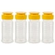 thumbnail image 5 of 4 frascos de miel vacíos, botellas exprimibles, dispensadores de miel de plástico con tapas, recipientes rellenables para condimentos, jarabe de arce, ketchup, mostaza y aderezo para ensaladas., 5 of 6