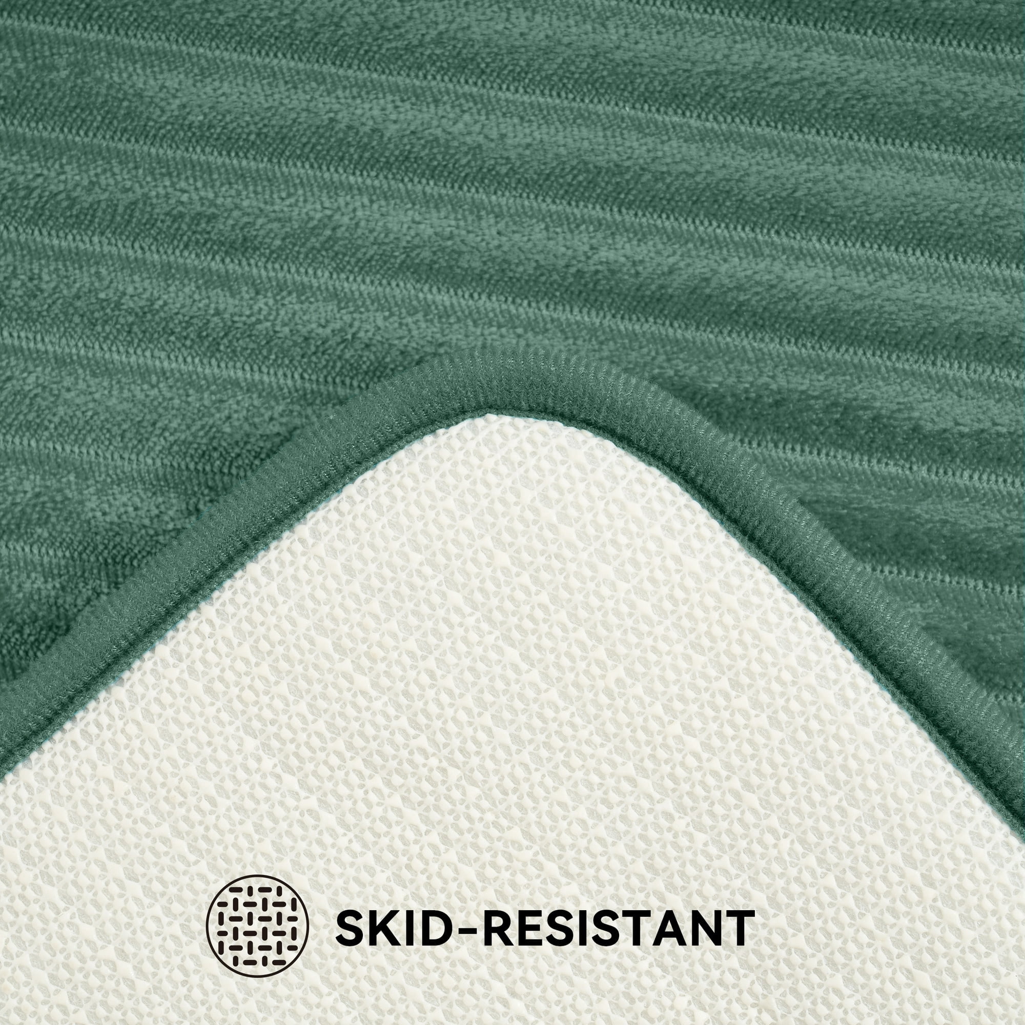 Mainstays Green 2-Piece Performance Foam 20"x 32" Bath Rug Set