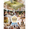 thumbnail image 5 of Yellow Table Cloth, Retro Oil Painting Modern Abstract Art Aesthetics Waterproof Tablecloth for Rectangle Tables, Reusable Washable Fabric Table Cover for Restaurant Kitchen Dining Tables 54"x108", 5 of 6
