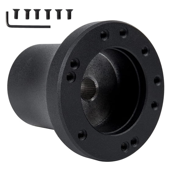 LOSCHEN Golf Cart Steering Wheel Adapter for Yamaha, 5/6 Hole Replacement Adapter (Black)