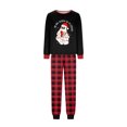 thumbnail image 6 of Matching Family Christmas Pajamas Christmas Ghost Print Long Sleeve T Shirt and Plaid Pants Holiday Pjs Soft Sleepwear Loungewear, 6 of 6