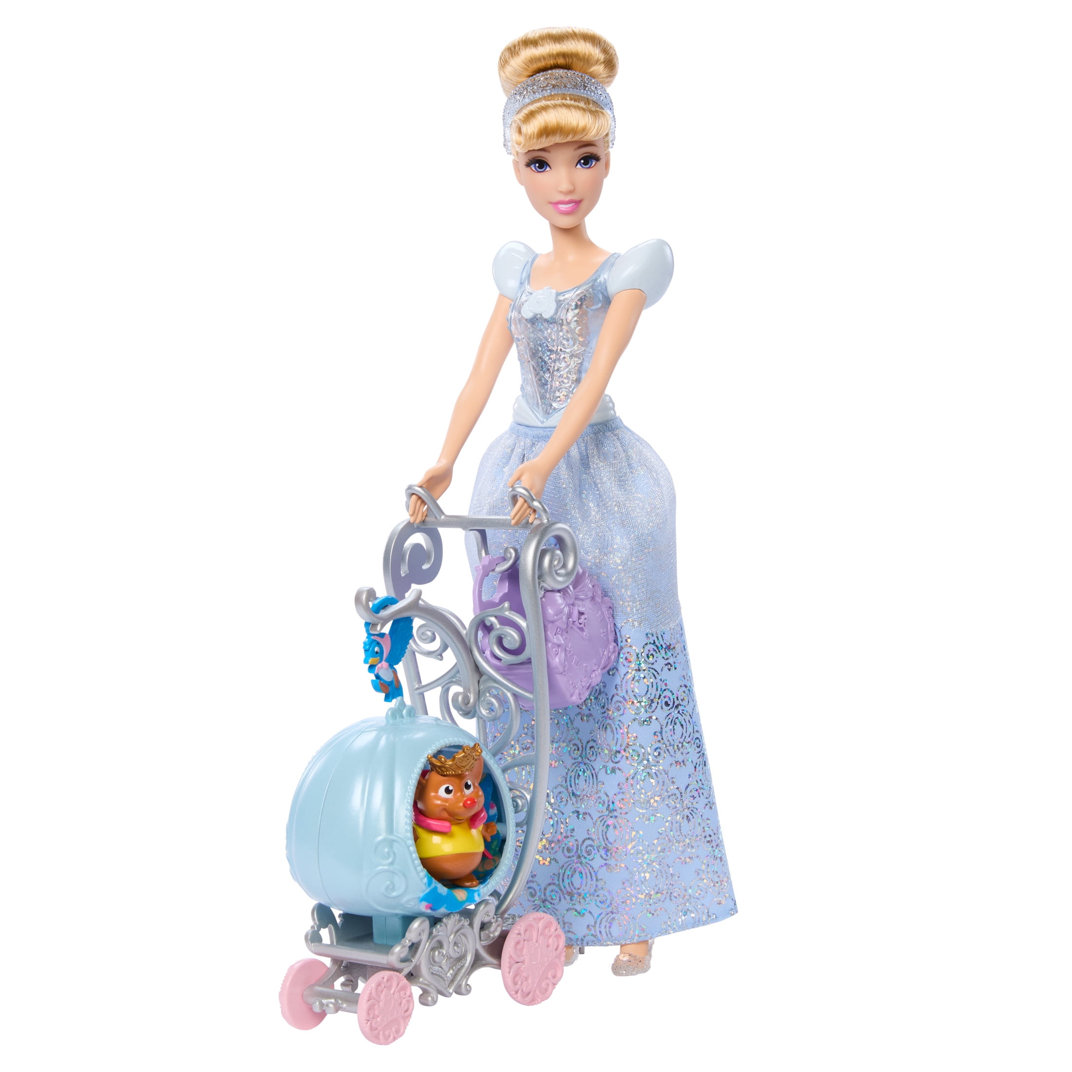 Disney Princess Animal Friend Carriages with 5 Accessories, Fashion Doll Size, Inspired by Movies