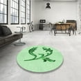 thumbnail image 4 of Ahgly Company Machine Washable Indoor Rectangle Transitional Mint Green Area Rugs, 3' x 5', 4 of 7